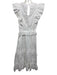 Cleobella Size XS White Cotton Ruffle Cap Sleeve Tiered Eyelet Dress White / XS