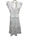 Cleobella Size XS White Cotton Ruffle Cap Sleeve Tiered Eyelet Dress White / XS