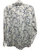 Rails Size XS White & Blue Polyester Long Sleeve Chain Print Button Up Top White & Blue / XS