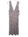Rails Size L Navy, Purple, Multi Rayon & Viscose Sleeveless Floral V Neck Dress Navy, Purple, Multi / L