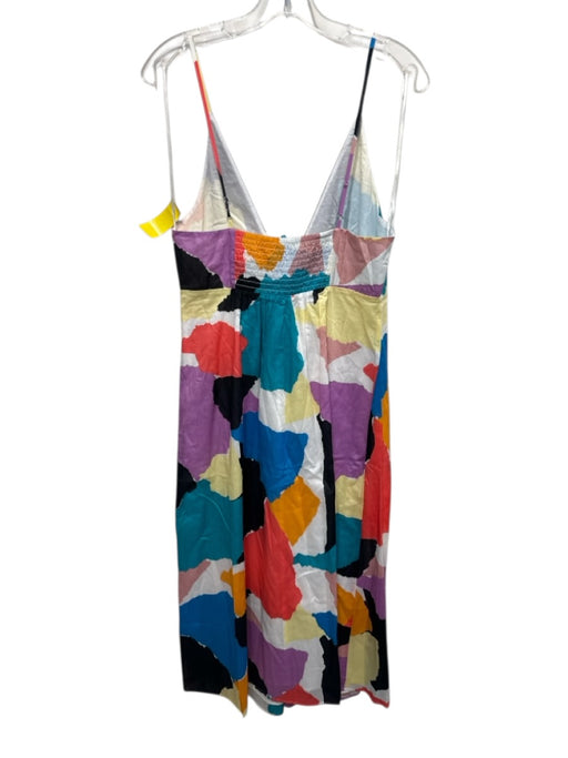 Rails Size L White, Black, Multi Rayon & Viscose Sleeveless Color Block Dress White, Black, Multi / L