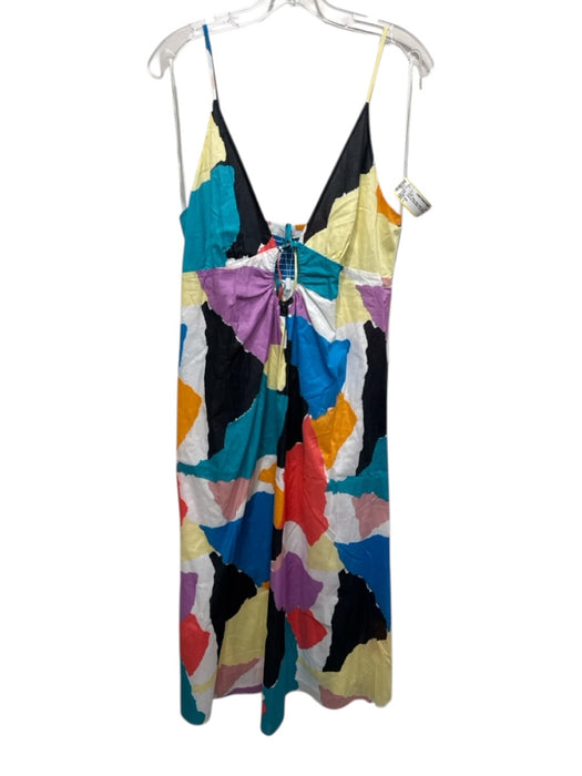 Rails Size L White, Black, Multi Rayon & Viscose Sleeveless Color Block Dress White, Black, Multi / L