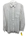Rails Size XS White Linen Blend Long Sleeve Tropical Print Button Up Cutout Top White / XS