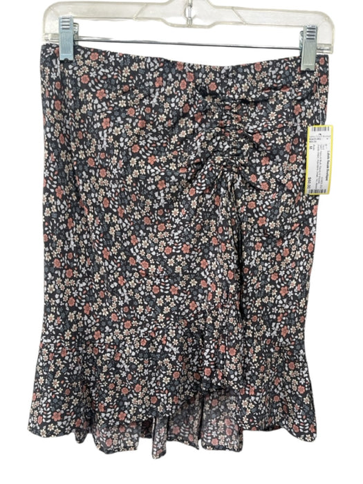 Rails Size M Navy & Multi Rayon & Viscose Elastic Waist Adjustable Detail Skirt Navy & Multi / M