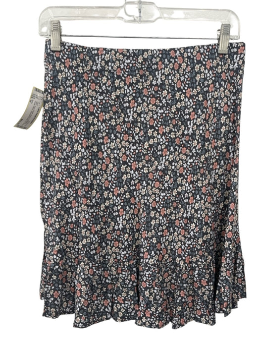 Rails Size M Navy & Multi Rayon & Viscose Elastic Waist Adjustable Detail Skirt Navy & Multi / M