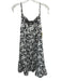Rails Size M Black & White Cotton Spaghetti Strap Floral Tiered Above Knee Dress Black & White / M