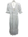 Cleobella Size S White Cotton Short Sleeve Double V Button Front Dress White / S