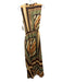 Misa Size S yellow, green, brown Polyester & Spandex Sleeveless Stripe Dress yellow, green, brown / S