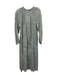 Velvet Size S Light blue & white Cotton Long Sleeve Floral Print Midi Dress Light blue & white / S