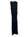 Misa Size M Black Modal & Polyester Sleeveless Ruched Side high neck Maxi Dress Black / M
