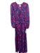 Misa Size L Black, Green, Beige Polyester & Spandex Mesh Ruched Side Maxi Dress Black, Green, Beige / L