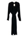 XiRENA Size M Black Cotton & Rayon Long Sleeve Buttons Midi Dress Black / M