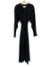 XiRENA Size M Black Cotton & Rayon Long Sleeve Buttons Midi Dress Black / M