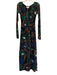 Cleobella Size XS Black, Green, Blue Nylon & Elastane Mesh Long Sleeve Dress Black, Green, Blue / XS