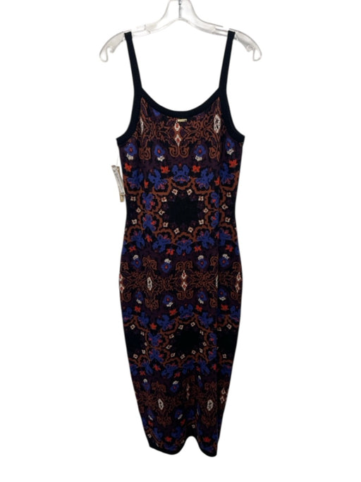 Cleobella Size M Purple, Brown, Multi Organic Cotton Sleeveless Knit Midi Dress Purple, Brown, Multi / M