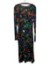 Cleobella Size L Black, Green, Blue Nylon & Elastane Mesh Long Sleeve Maxi Dress Black, Green, Blue / L