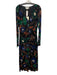 Cleobella Size L Black, Green, Blue Nylon & Elastane Mesh Long Sleeve Maxi Dress Black, Green, Blue / L
