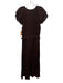Cleobella Size L Brown & Black Viscose Ruffle Cap Sleeve Abstract Paisley Dress Brown & Black / L