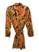 Cleobella Size M beige, pink, black Cotton 3/4 Sleeve Swirl pattern Mini Dress beige, pink, black / M
