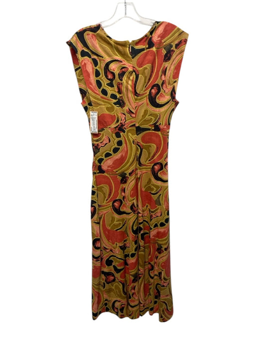 Cleobella Size M beige, pink, black Organic Cotton Sleeveless Midi Dress beige, pink, black / M