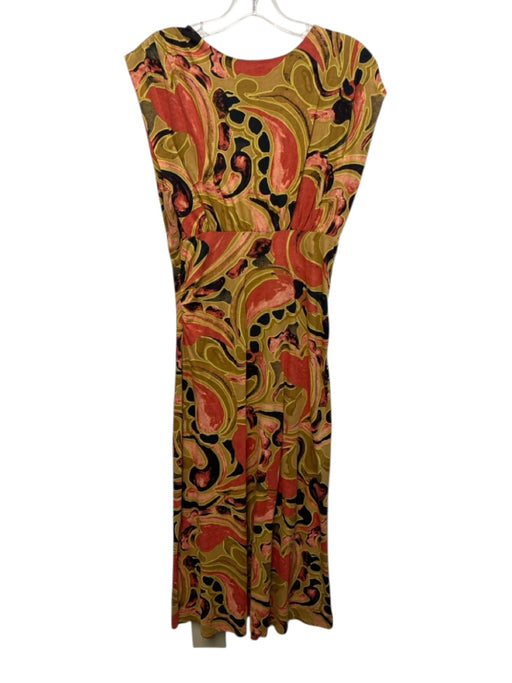 Cleobella Size M beige, pink, black Organic Cotton Sleeveless Midi Dress beige, pink, black / M