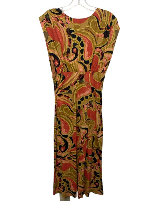 Cleobella Size M beige, pink, black Organic Cotton Sleeveless Midi Dress beige, pink, black / M