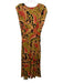 Cleobella Size M beige, pink, black Organic Cotton Sleeveless Midi Dress beige, pink, black / M
