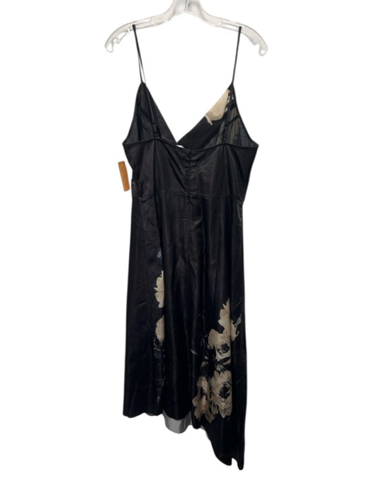 Hope for Flowers by Tracy Reese Size L Black & Cream Acetate Floral Print Dress Black & Cream / L