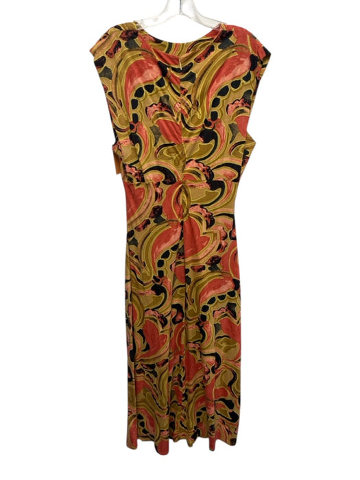 Cleobella Size L beige, pink, black Organic Cotton Sleeveless Midi Dress beige, pink, black / L