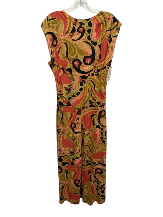 Cleobella Size L beige, pink, black Organic Cotton Sleeveless Midi Dress beige, pink, black / L