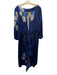 Hope for Flowers by Tracy Reese Size XL Blue & Cream Acetate 3/4 Sleeve Dress Blue & Cream / XL