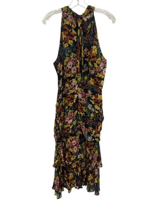 Cleobella Size L Black, Yellow, & Multi Viscose Sleeveless Floral Print Dress Black, Yellow, & Multi / L