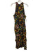 Cleobella Size L Black, Yellow, & Multi Viscose Sleeveless Floral Print Dress Black, Yellow, & Multi / L