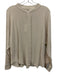 XiRENA Size S Cream White Cotton & Rayon Long Sleeve Buttons Stand-Up Collar Top Cream White / S