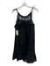Cleobella Size L Black Cotton Sleeveless Tie Shoulder Crochet Lace Midi Dress Black / L