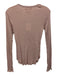 XiRENA Size L Light Pink Supima Cotton Long Sleeve Rib Knit 1/4 Button Top Light Pink / L
