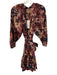Cleobella Size M Purple, Blue, Brown Cotton & Viscose Abstract Floral Dress Purple, Blue, Brown / M
