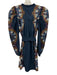 Cleobella Size XS navy blue & multi Cotton Abstract Print Long Sleeve Dress navy blue & multi / XS