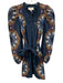 Cleobella Size XS navy blue & multi Cotton Abstract Print Long Sleeve Dress navy blue & multi / XS