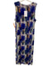 Misa Size L Blue & Multi Polyester Blend Mesh Abstract Print Sleeveless Dress Blue & Multi / L