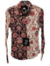Cino Size XS Pink, Blue, White Cotton Long Sleeve Abstract Floral Buttons Top Pink, Blue, White / XS