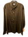 Good American Size 5/6 Brown Polyester & Elastane Satin Buttons Collar Top Brown / 5/6