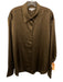 Good American Size 3/4 Brown Polyester & Elastane Satin Buttons Collar Top Brown / 3/4