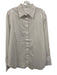 Good American Size 3/L White Cotton & Nylon Long Sleeve Buttons Collar Top White / 3/L