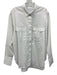 Good American Size 1/S White Cotton & Nylon Long Sleeve Breast Pocket Collar Top White / 1/S