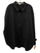 Good American Size 5/6 Black Cotton & Nylon Long Sleeve Buttons Collar Top Black / 5/6