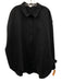 Good American Size 00/0 Black Cotton & Nylon Long Sleeve Buttons Collar Top Black / 00/0