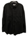 Good American Size 0/XS Black Cotton & Nylon Long Sleeve Breast Pocket Top Black / 0/XS