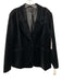 Good American Size XL Black Cotton & Viscose Velvet One Button Blazer Jacket Black / XL
