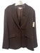 Good American Size XL Brown Polyester & Viscose Single Button Flap Pocket Jacket Brown / XL